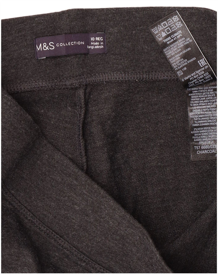 Marks & Spencer Pantalones de Chándal para Mujer UK 10 Small Gris Algodón