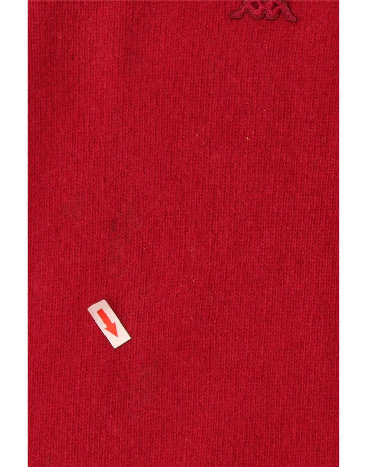 Kappa Hombre Jersey Con Cuello Barco Jersey De Lana De Cordero Rojo Grande