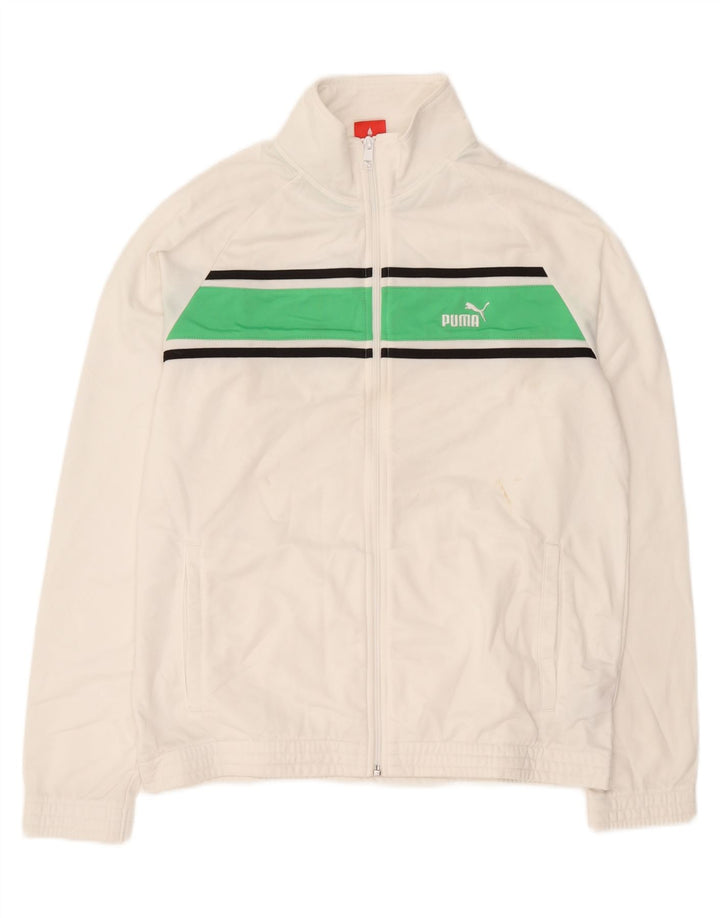 Puma Hombre Chándal Top Chaqueta Grande Blanco Colorblock Poliéster Deportes