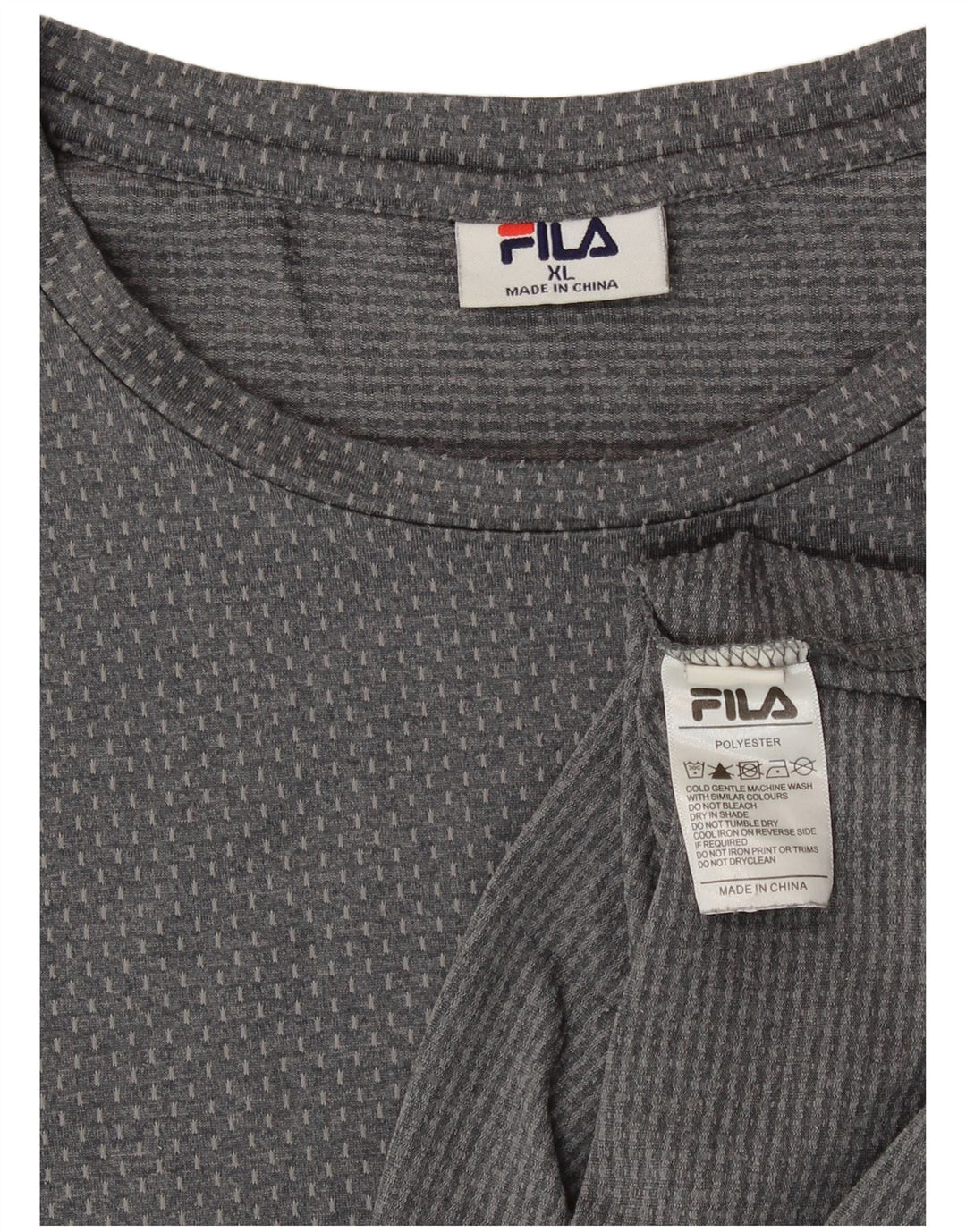 FILA Mens T-Shirt Top XL Grey Polyester