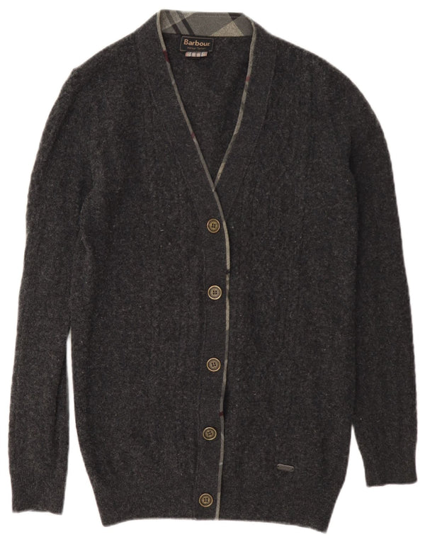 Barbour - Cárdigan para mujer, talla 10, lana gris pequeña