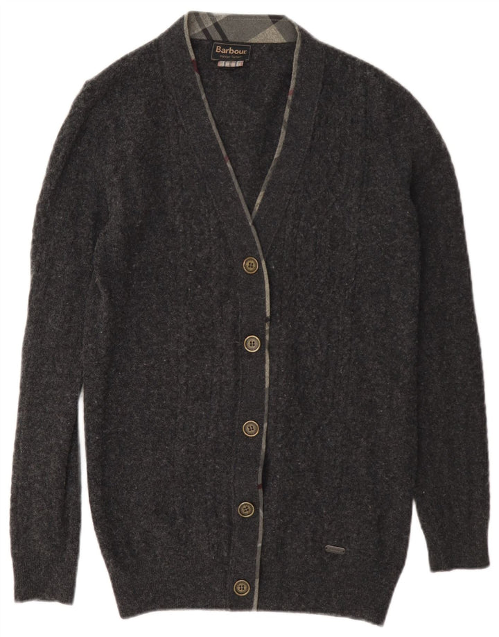 Barbour - Cárdigan para mujer, talla 10, lana gris pequeña