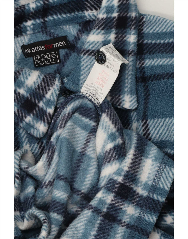 Atlas For Men Camisa polar para hombre Poliéster azul grande
