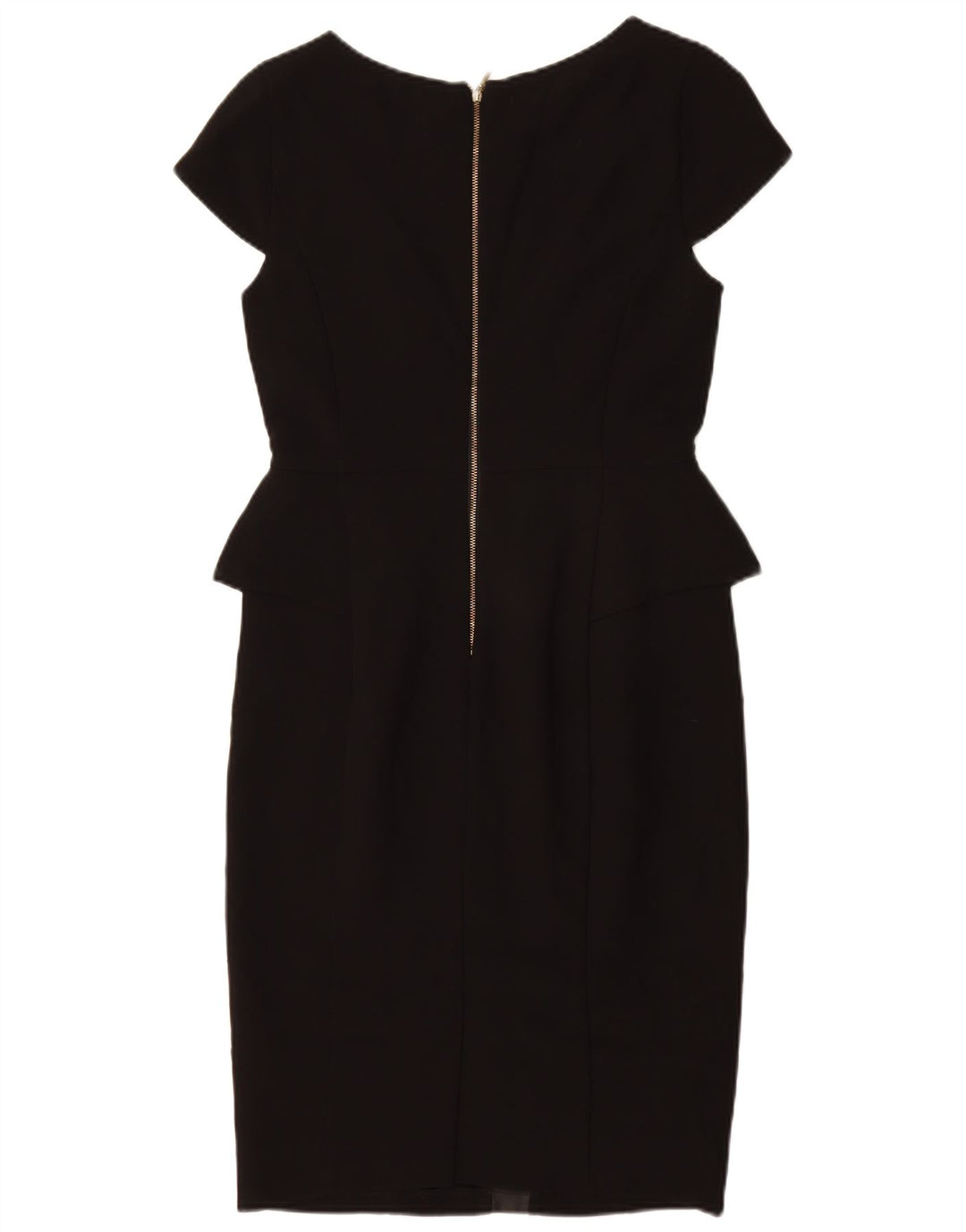 MARKS & SPENCER Vestido peplum autógrafo para mujer UK 40 Pequeño Poliéster negro