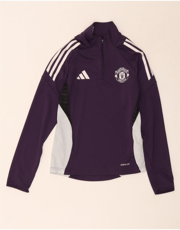 Adidas Niñas Manchester United Graphic Top Manga Larga 11-12 Años Púrpura