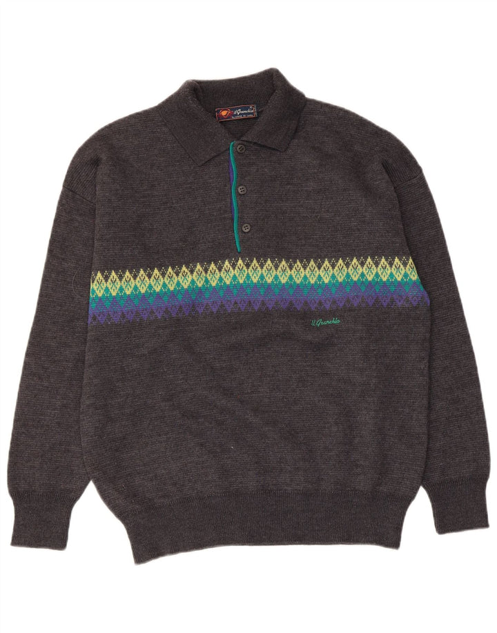 Il Granchio Jersey De Cuello Alto Hombre Gris Medio Argyle/Diamante