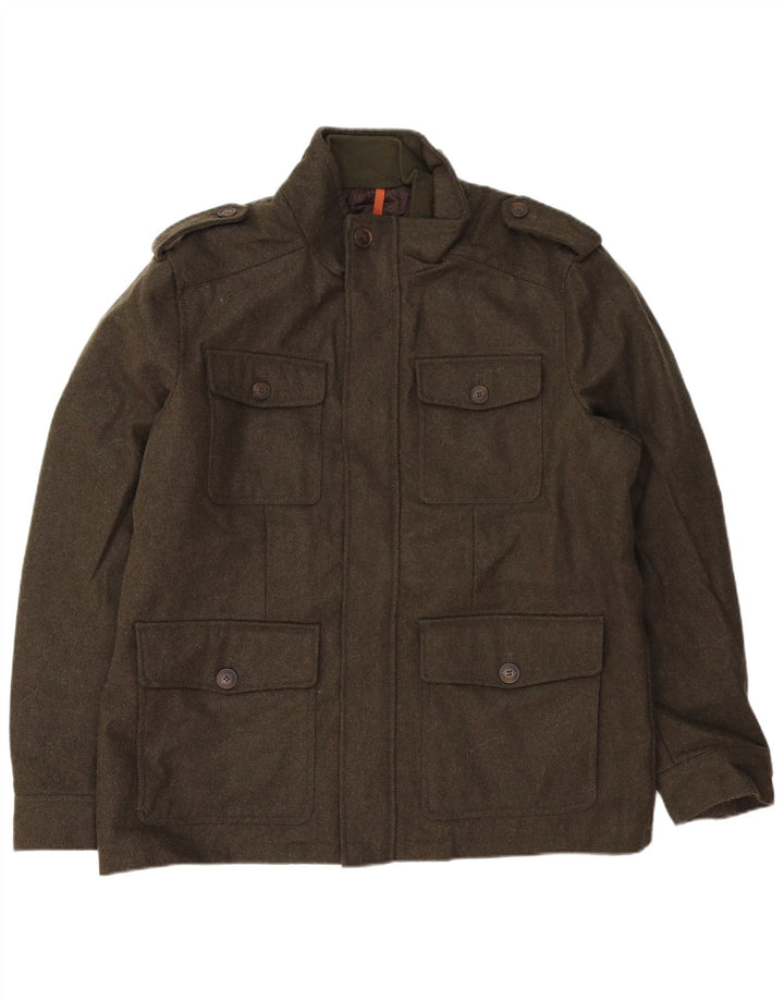 Dockers Chaqueta militar utilitaria para hombre UK 42 XL Lana caqui