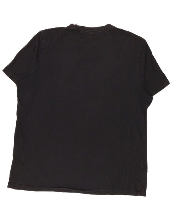 NIKE Camiseta gráfica para hombre Top XL Algodón negro