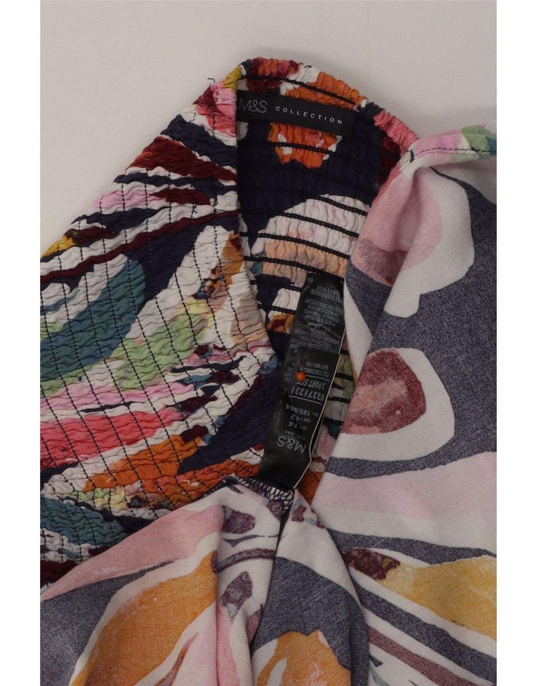 MARKS & SPENCER Vestido sin tirantes para mujer UK 44 Mediano Floral multicolor