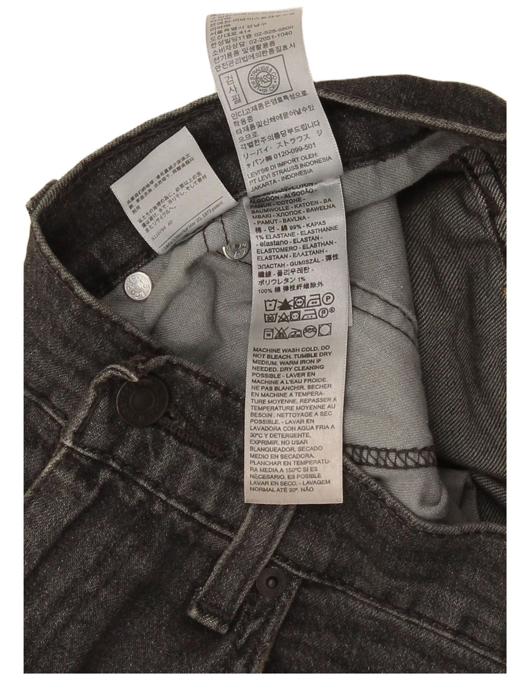 Vaqueros Levi's 502 Tapered para hombre W31 L29 Algodón gris