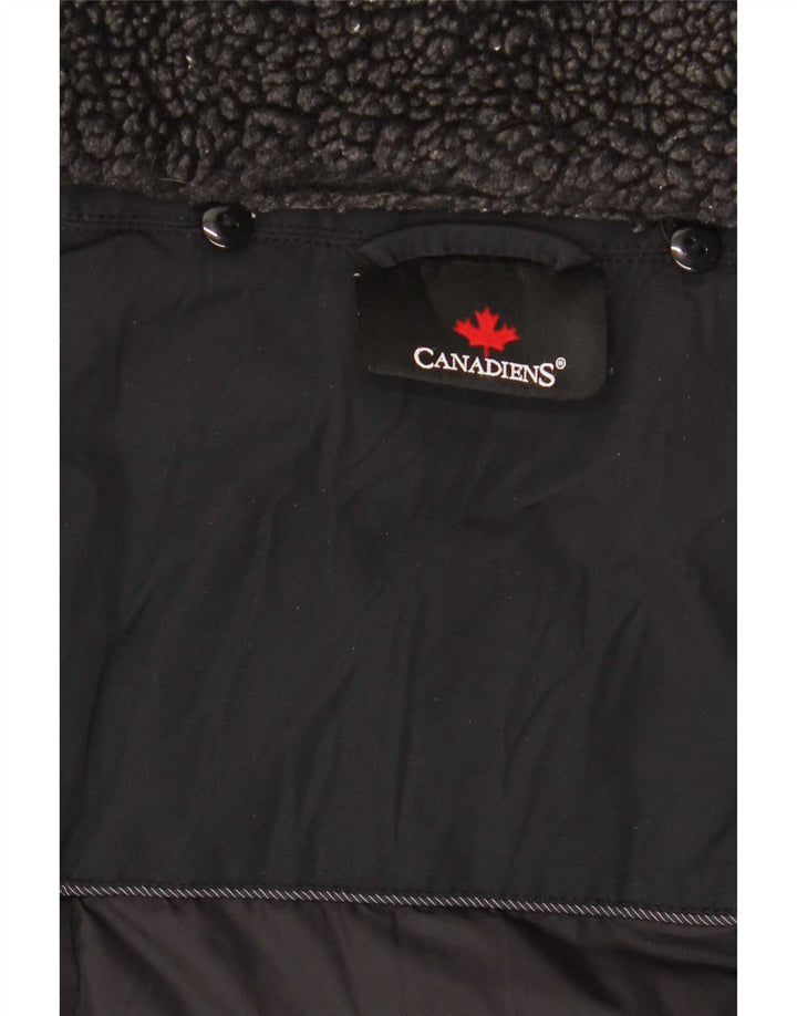 Canadiens Chaqueta acolchada con capucha para hombre IT 48 Mediana Algodón negro