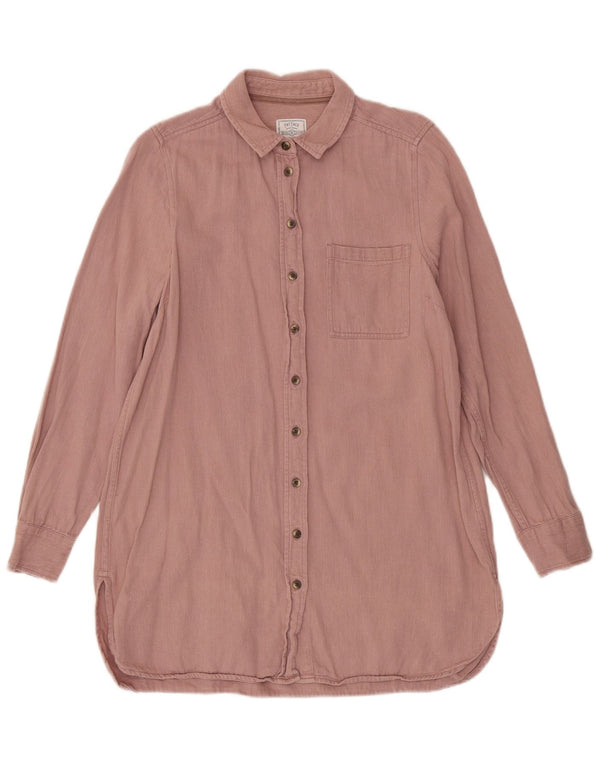 Camisa de manga larga para mujer Fat Face UK 40 Small Pink Linen