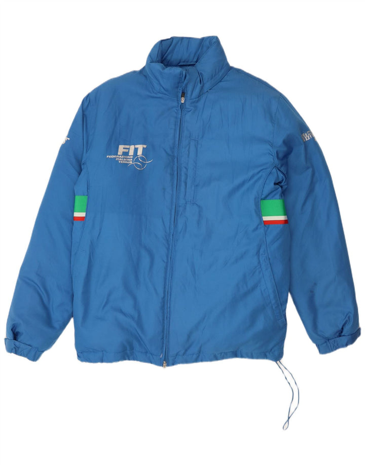 Sergio Tacchini Chaqueta acolchada con gráfico para hombre UK 42 XL Bloque de color azul
