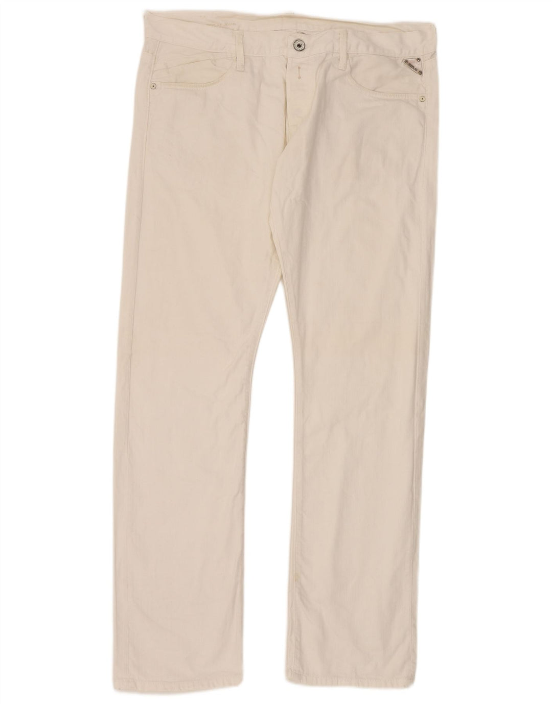 Replay Vaqueros rectos para hombre W38 L34 Algodón blanco