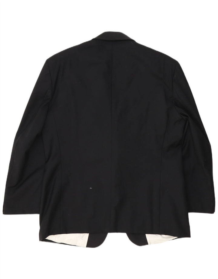 Cacharel Chaqueta tipo blazer con 1 botón para hombre IT 56 3XL Lana negra