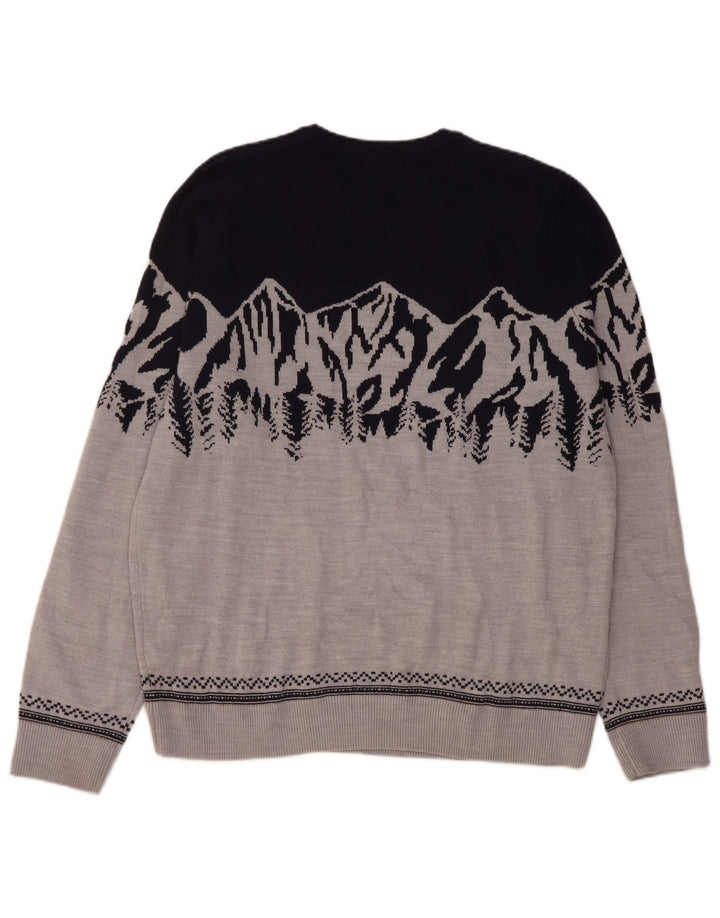 Marks & Spencer Jersey De Cuello Redondo Para Hombre Gris Grande Colorblock