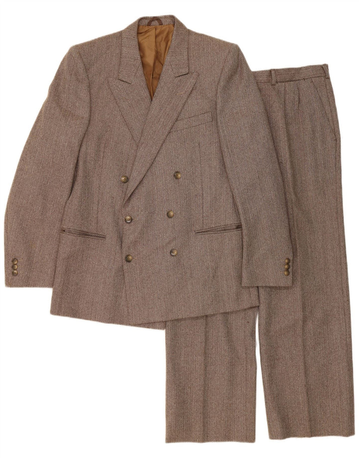 Cantarelli Conjunto de 2 piezas para hombre IT 50 Large W31 L27 Brown Herringbone