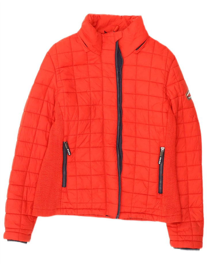 Superdry Chaqueta acolchada para mujer UK 44 Large Nylon rojo