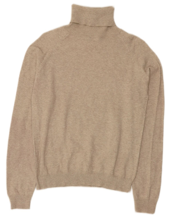 Zara - Jersey con cuello vuelto para mujer, talla 40, talla grande, color beige