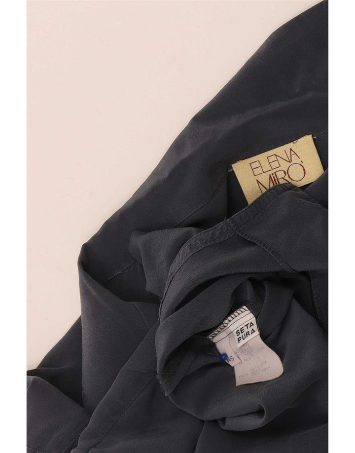 ELENA MIRO Vestido camisero extragrande para mujer IT 45 Seda gris grande