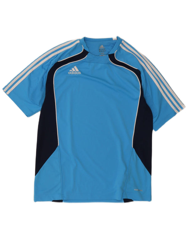 Adidas Mens Climacool Camiseta Top UK 42/44 Grande Azul Colorblock Poliéster