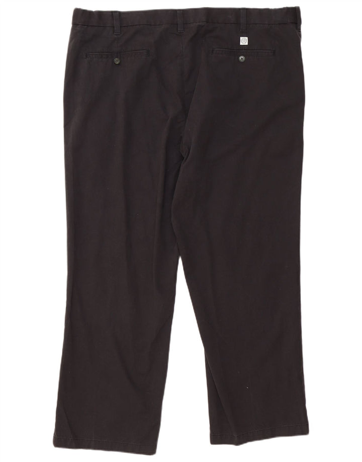 Marks & Spencer Pantalón chino azul Harbor de corte regular para hombre W44 L29 Negro