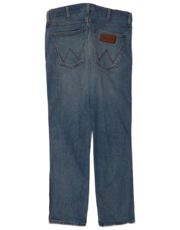 Wrangler Womens Greensboro Straight Jeans W32 L30 Blue Cotton