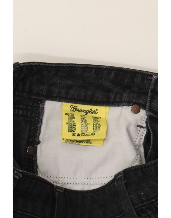 WRANGLER Womens Straight Jeans W25 L32 Black Cotton Vintage Wrangler and Second-Hand Wrangler from Messina Hembry 