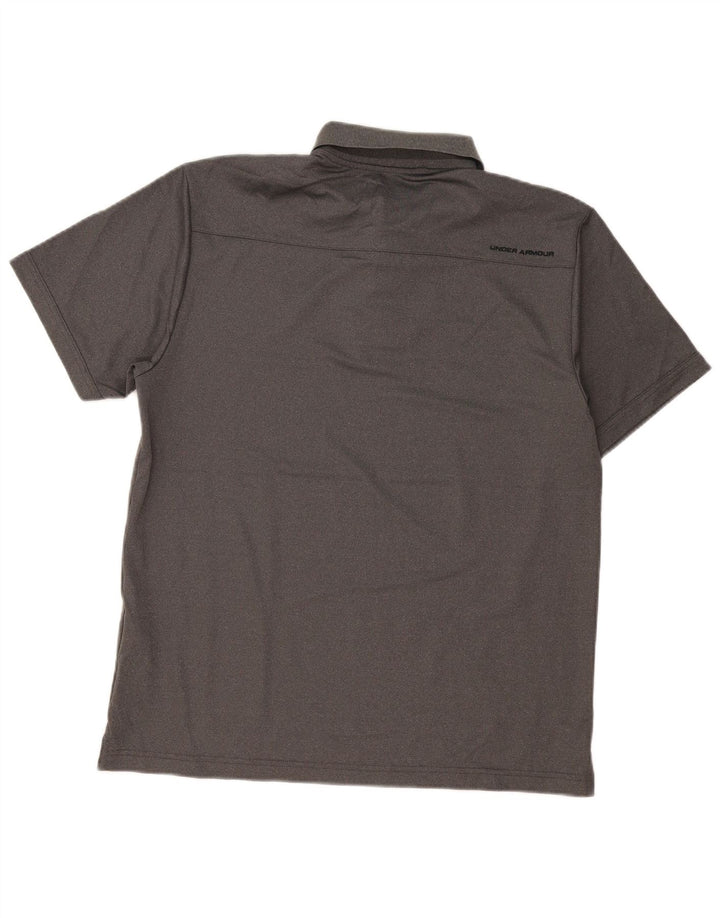 Under Armour Polo Heat Gear para hombre, poliéster gris grande