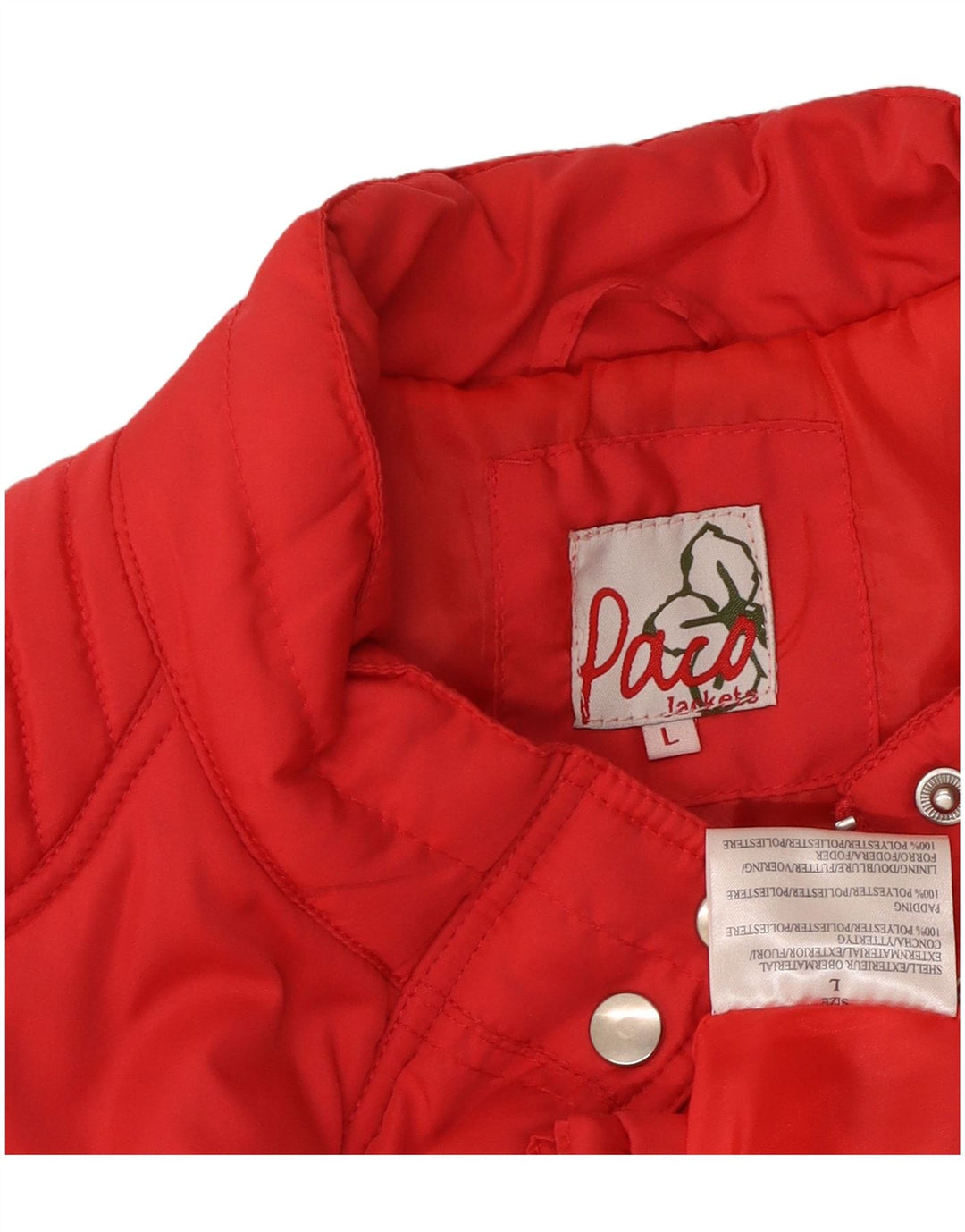 Paco Chaleco Acolchado Para Mujer UK 46 Grande Poliéster Rojo
