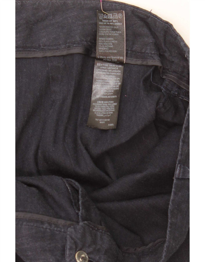 Pantalones cortos para mujer Marks & Spencer W36 L25 Lino azul marino