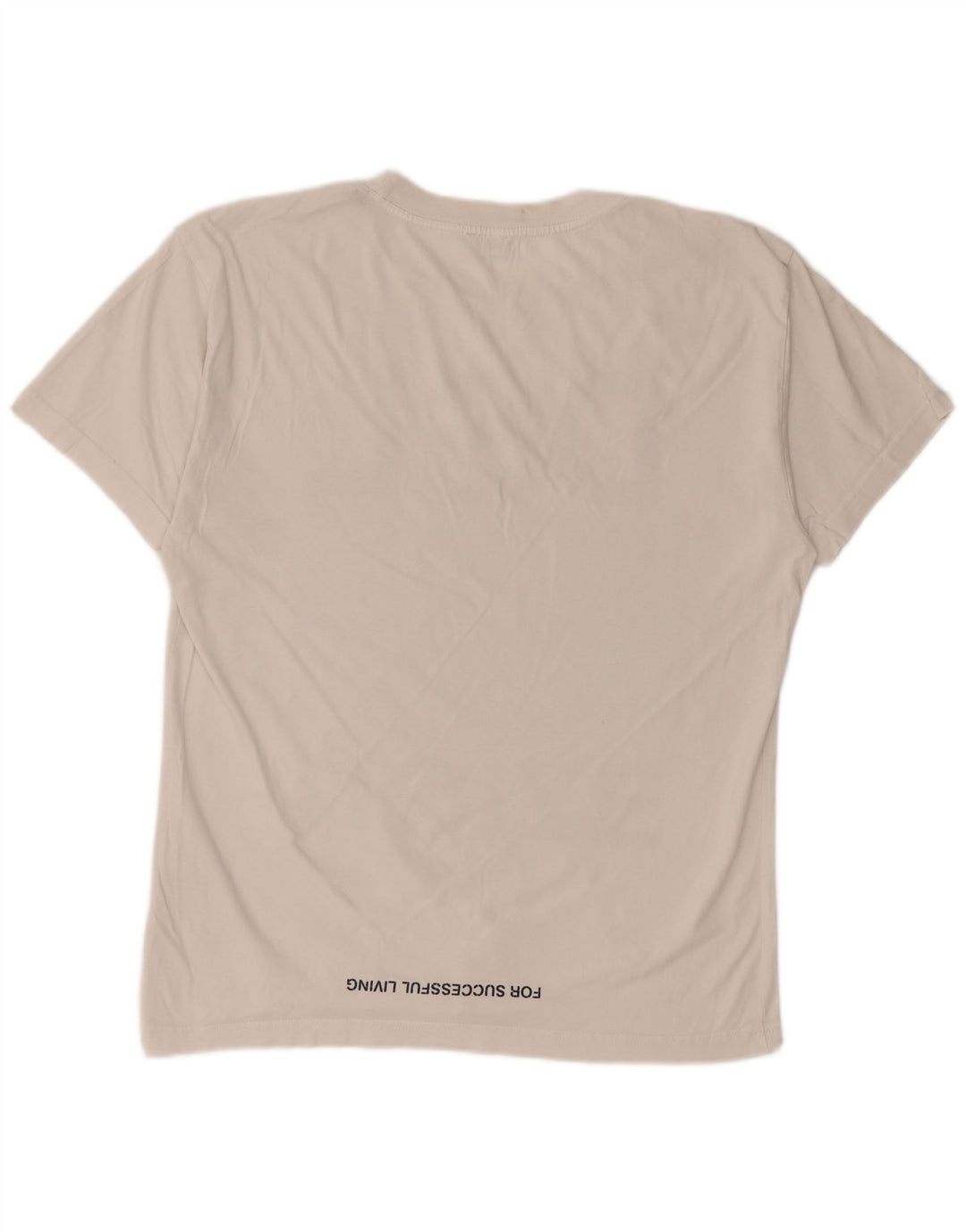 DIESEL Camiseta gráfica para hombre Top Medium White Cotton