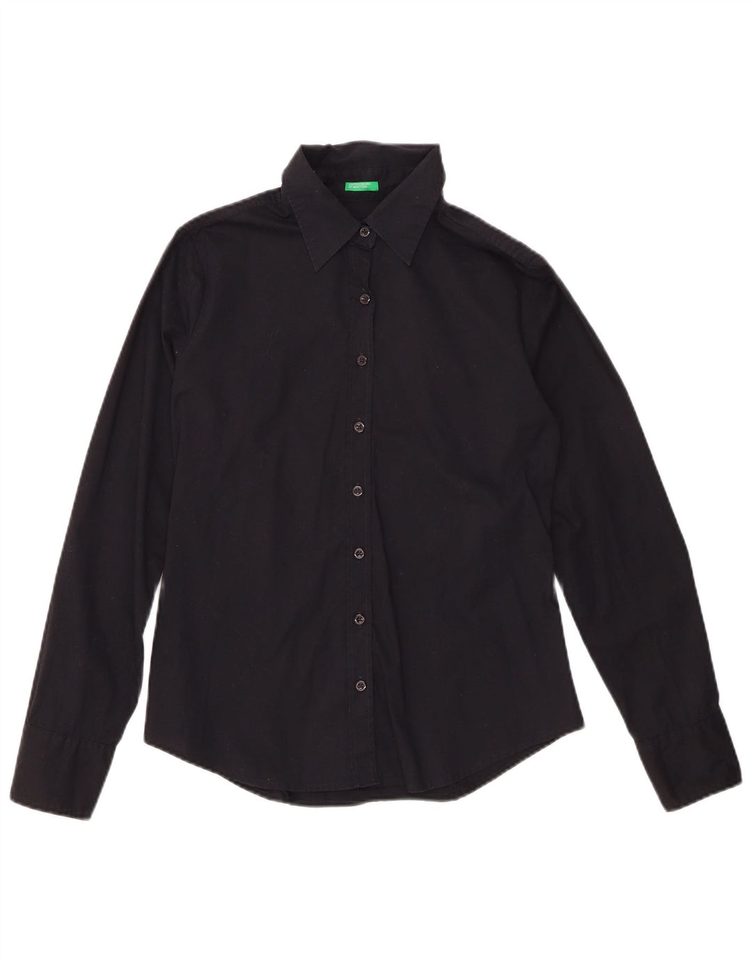 BENETTON Camisa para mujer Reino Unido 42 Mediano Negro