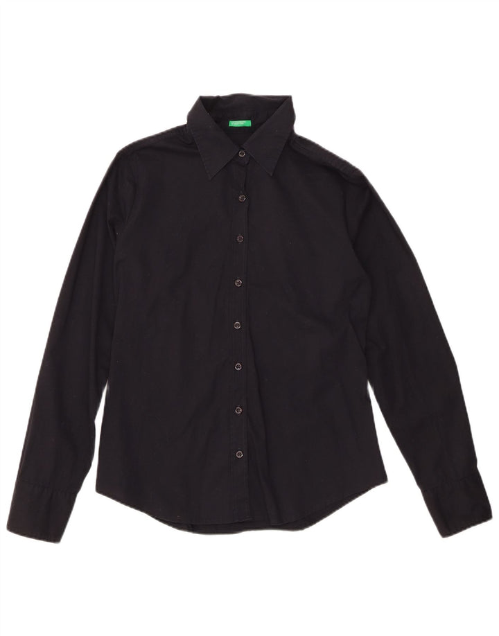 BENETTON Camisa para mujer Reino Unido 42 Mediano Negro