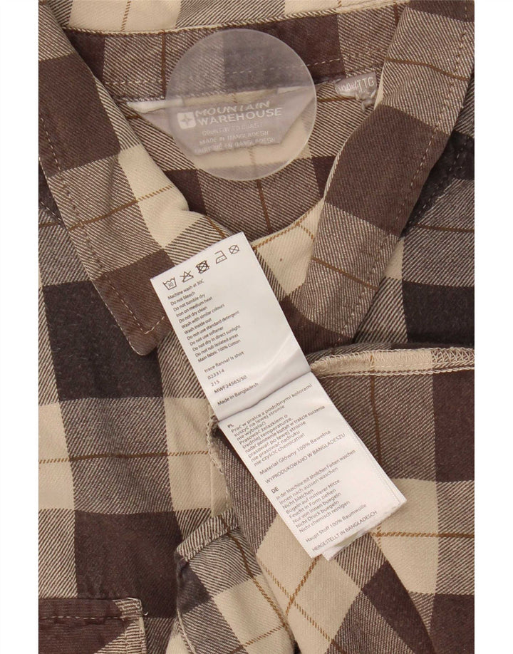Camisa de franela para hombre de Mountain Warehouse 2XL Algodón a cuadros marrón