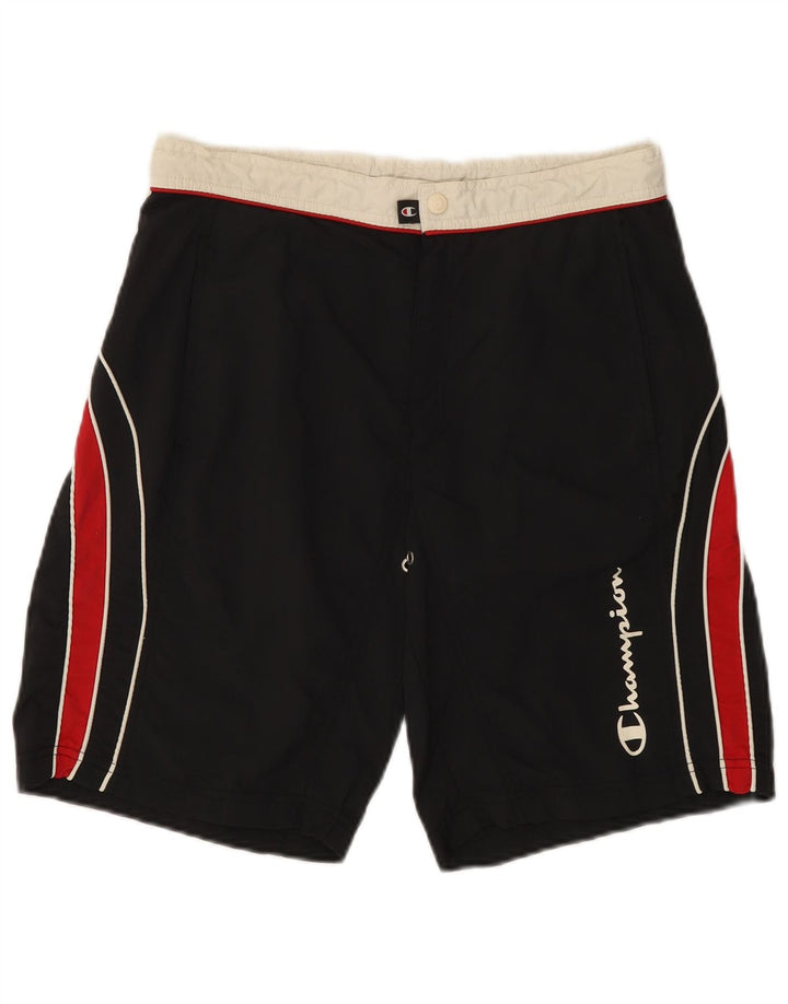 CHAMPION Bañador con estampado gráfico para hombre Small Black Colorblock Polyamide