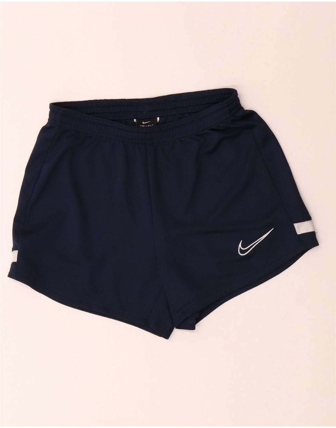 NIKE Pantalones cortos deportivos Dri Fit para mujer UK 4 XS Azul marino