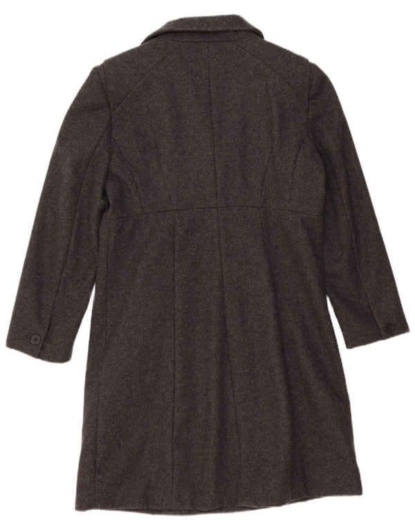 Zara Mujer Abrigo Cruzado UK 46 Large Lana Gris