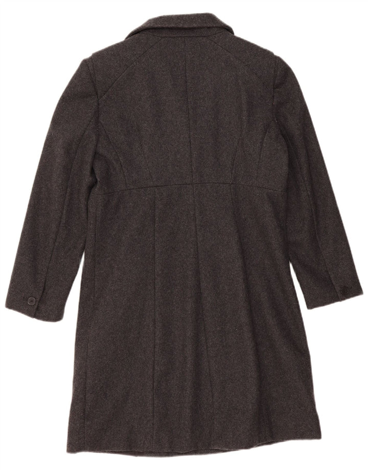 Zara Mujer Abrigo Cruzado UK 46 Large Lana Gris