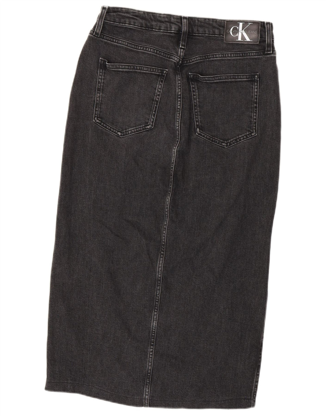 Falda Vaquera Calvin Klein Mujer W30 Algodón Gris Medio