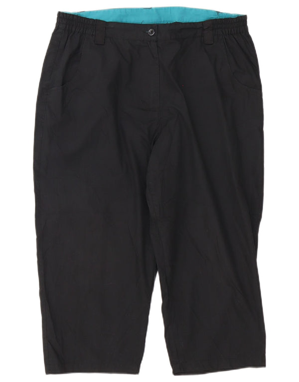 Pantalones capri rectos para mujer de Mountain Warehouse UK 44 Large W34 L20 Negro