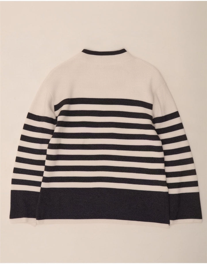 Marks & Spencer Jersey con cuello alto para mujer, talla 40, talla mediana, color blanco