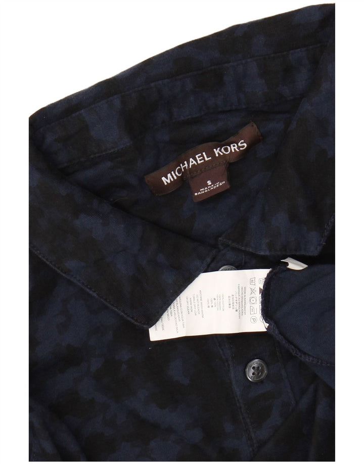 MICHAEL KORS Polo para hombre pequeño azul marino camuflaje algodón