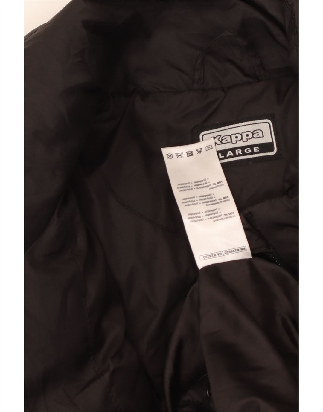 KAPPA Chaqueta acolchada para hombre UK 40 Large Poliéster negro
