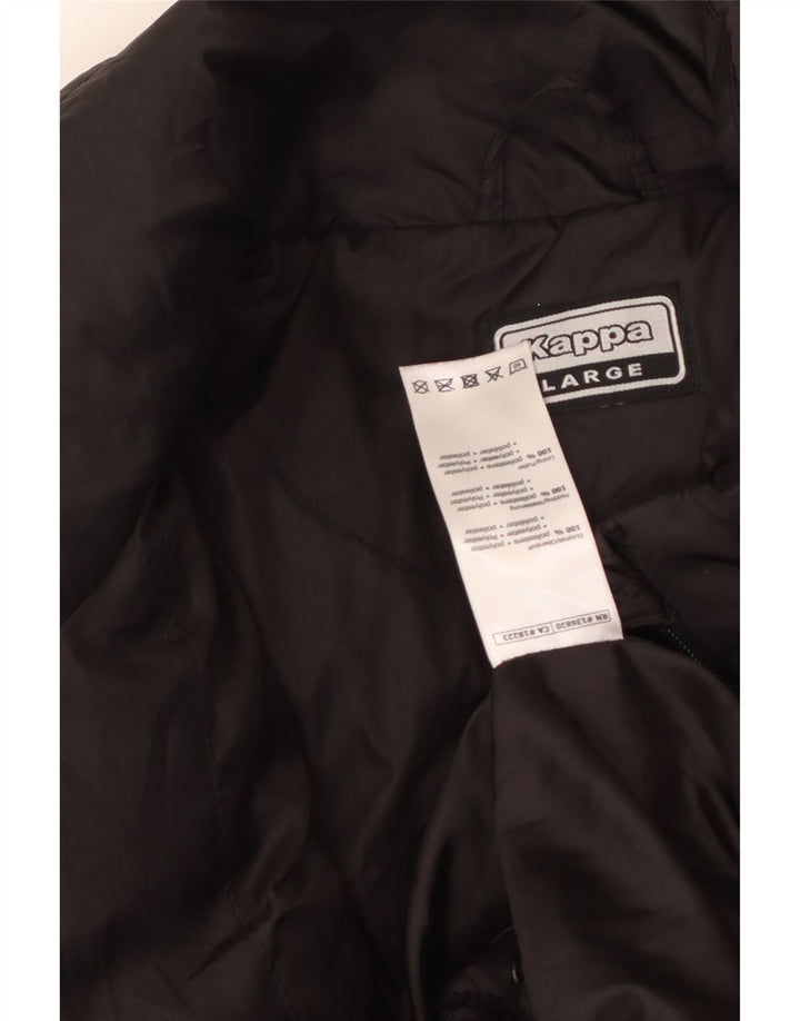KAPPA Chaqueta acolchada para hombre UK 40 Large Poliéster negro