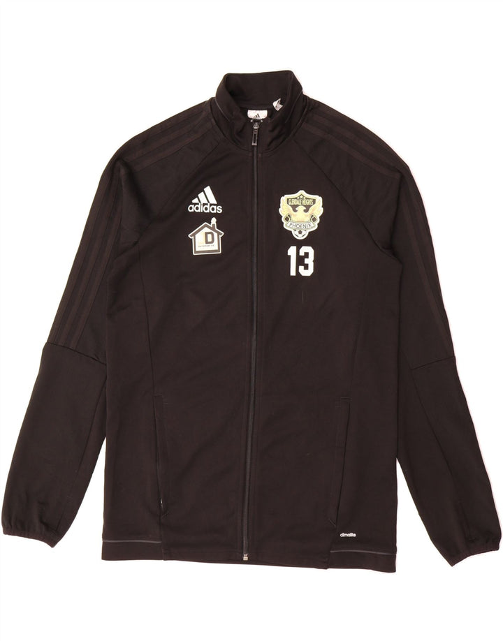 ADIDAS Boys Phoenix Tracksuit Top Jacket 15-16 Years Black Polyester Vintage Adidas and Second-Hand Adidas from Messina Hembry 