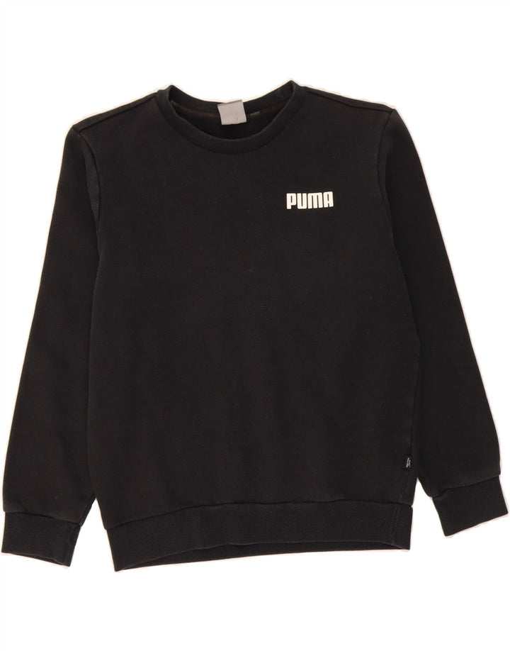 PUMA Womens Graphic Oversized Sweatshirt Jumper UK 10 Small Black Cotton Vintage Puma and Second-Hand Puma from Messina Hembry 