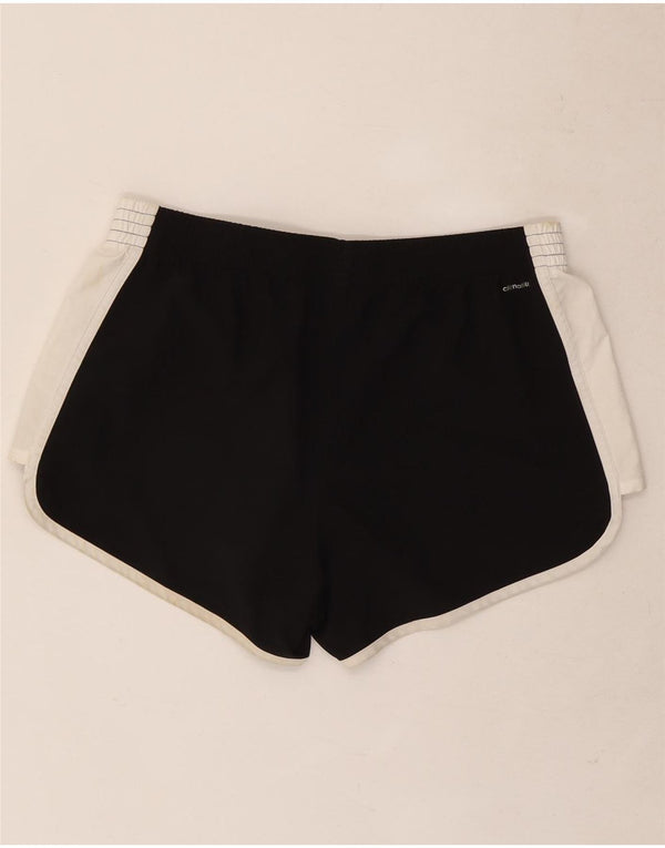 Adidas Pantalones cortos deportivos Climalite para mujer Reino Unido 12/14 Mediano Negro Colorblock