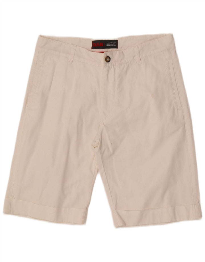 Slam Pantalones cortos chinos de ajuste personalizado para hombre IT 48 Medium W32 Algodón blanco