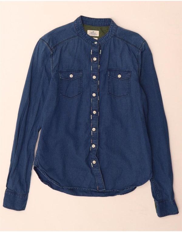 Camisa Replay para mujer UK 40 Small Blue Cotton